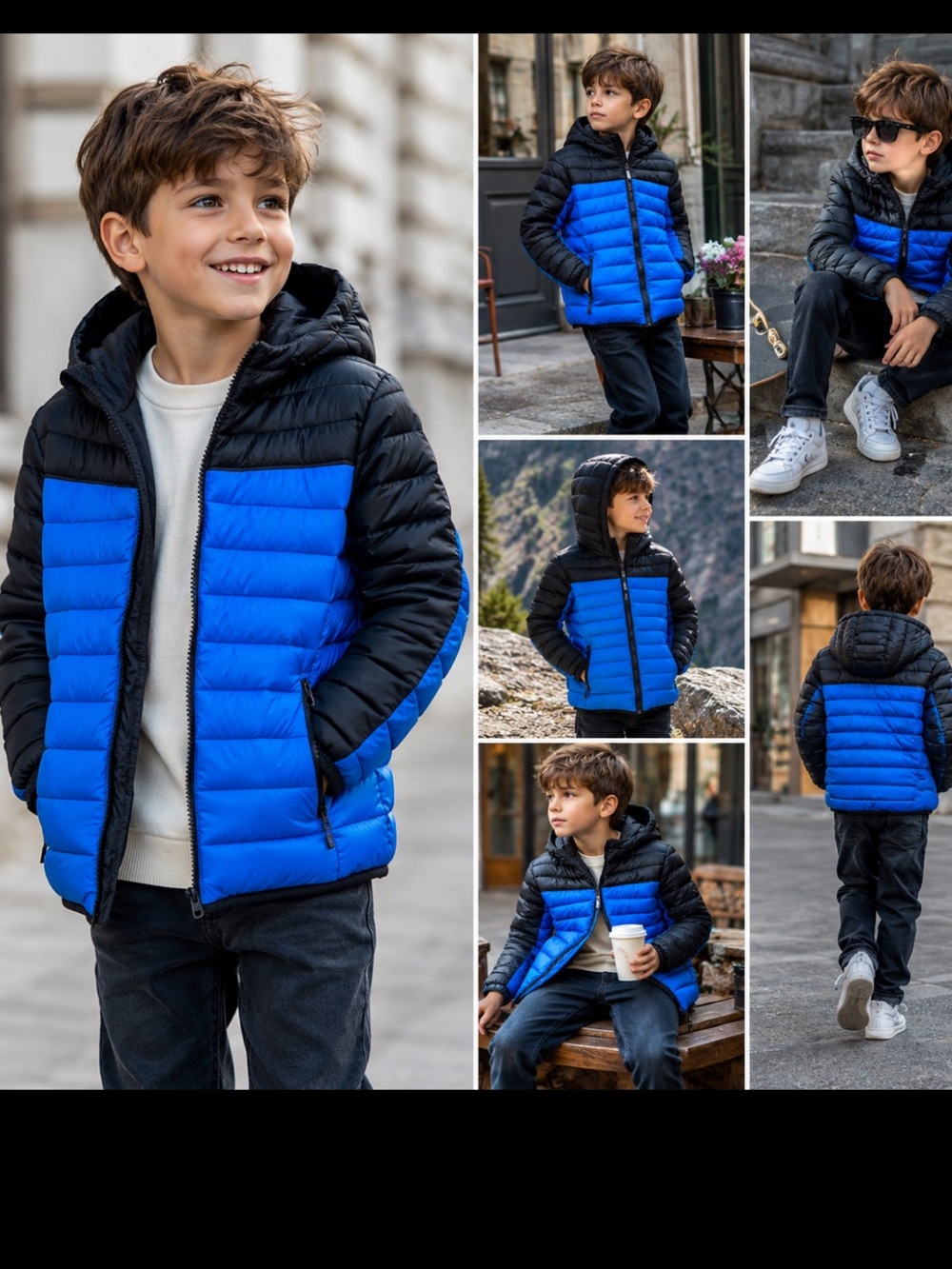 Boys Down Light weight Packable Hoodied Jacket sz 8 Price Firm!